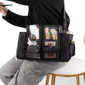 Bolsa de brochas de maquillaje profesional con cubierta de PVC, bolsa de maquillaje de gran capacidad con correa ajustable y muestra gratuita. - Product Image 4