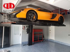 Elevador Hidráulico Vertical de un Solo Poste Personalizado de Fábrica, 2.7T (6000 Libras), Liberación Manual, Uso en Interiores y Exteriores, Certificado CE, para <span class=keywords><strong>Estacionamiento</strong></span> de Autos - Product Image 2