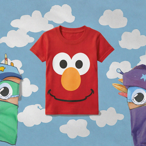 T-shirt pour enfants en coton 100% à manches courtes, motif dessin animé rouge, vêtements décontractés d'été - Product Image 3