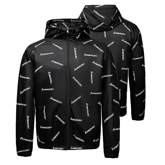 Custom Cheap Men's Windbreaker Jacket Fashionable Spring Black Streetwear Windbreaker 100% Polyester Shell Couple Hoodie Jacket