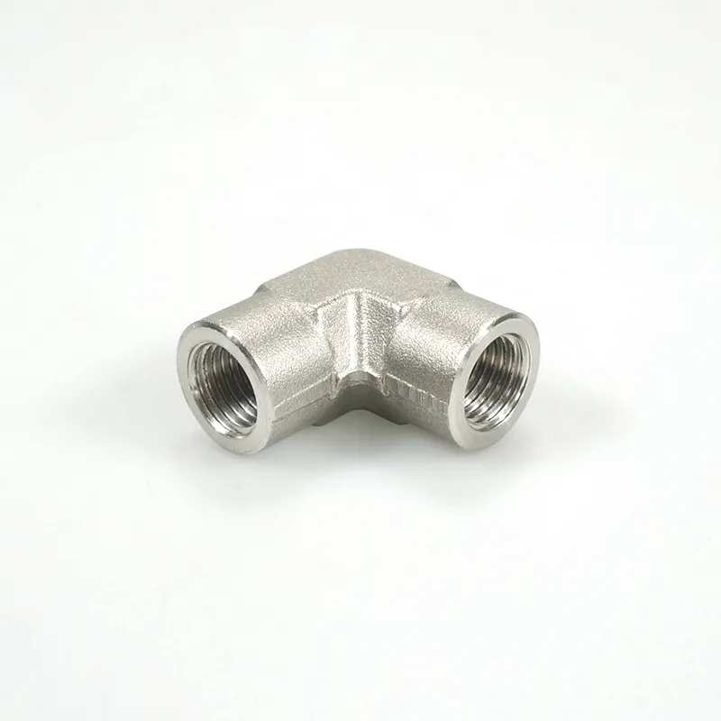 Stainless steel female thread 90 degrees right angle fitting elbow pipe fittings