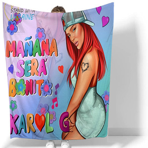 Manta Personalizada de <span class=keywords><strong>Karol</strong></span> <span class=keywords><strong>G</strong></span>, Cálida, Acogedora, de Felpa, para el Hogar, para Cama, Cómoda, Ligera, para Sofá - Product Image 3