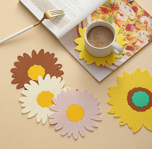 Prix usine personnalisé <span class=keywords><strong>isolation</strong></span> thermique ronde Silicone caboteur tasse pour boisson tasse tapis ensemble - Product Image 1