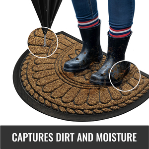 Alfombra de Entrada Semicircular de Estilo Europeo, Alfombra de Polipropileno Transfronteriza, Resistente al Polvo, Fácil de Cuidar, Venta al por Mayor - Product Image 1