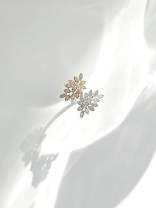 Bague en or 14 carats avec flocon de neige et diamant, bijoux fins, vente en gros, fabricant sur mesure, OEM ODM, usine de bijoux, cadeau pour femme, fournisseur en gros - Product Image 5