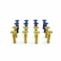 Vis à tête fraisée en alliage de titane, tête plate, Torx interne ISO14581 TC4, vis de fixation pour assemblage de bol, M6*25