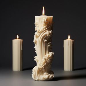 New Ideas Unique Silicone Molds 3D Cylinder Scented Candle Silicone Mould for Candle Making Handmade Aromatherapy Candles Soaps - Product Image 4