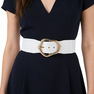 <span class=keywords><strong>Ceinture</strong></span> élastique <span class=keywords><strong>large</strong></span> pour femmes, pour robes, avec <span class=keywords><strong>grande</strong></span> boucle en alliage, <span class=keywords><strong>ceinture</strong></span> extensible tendance pour la Saint-Valentin - Product Image 2