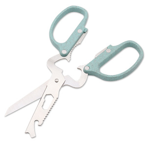 <b>Kitchen</b> Scissors Stainless Steel Nordic Green 10 <b>In</b> 1 Multipurpose Home Use - Product Image 2