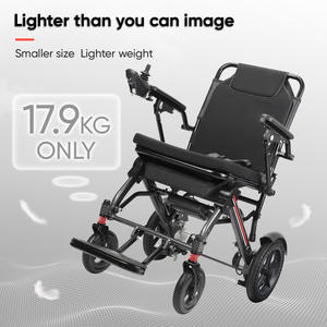 Silla de ruedas eléctrica ligera sin escobillas, silla de ruedas eléctrica plegable portátil de viaje de tamaño pequeño - Product Image 3