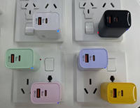 Chargeur rapide GaN 2 ports A+C PD45W certifié CE RoHS, prise US, pour iPad, iPhone, ordinateur portable et iPhone 17 Pro Max, fabriqué à Shenzhen