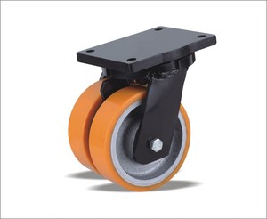 Schwerkraftbelastbare 5-Tonnen-Lenkrolle 10 Zoll Lenkrollenhersteller Rollen mit Doppelrädern - Product Image 1