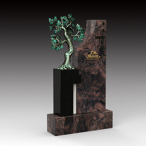 Pierres tombales en granit noir et conceptions de <span class=keywords><strong>pierre</strong></span> d'arbre de <span class=keywords><strong>peinture</strong></span> de monument de cimetière à vendre - Product Image 4