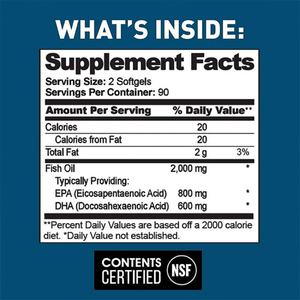 Gélules d'huile de poisson Oméga 3 très vendues pour la santé du cerveau des femmes et des hommes - Product Image 3