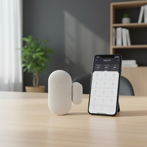 Sensor Inteligente ZigBee para Ventanas/Puertas, ABS, Bajo Consumo, Alarma Inalámbrica, Fácil Instalación, Compatible con Android, Funciona con Tuya Smart Life Home - Product Image 1
