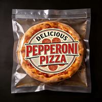 Sac d'emballage sous vide thermoscellable jetable écologique en PA/PE pour aliments surgelés, pizza, impression en gravure, prix d'usine