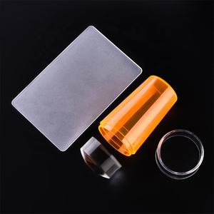 Tampon à ongles <span class=keywords><strong>couleur</strong></span> néon gelée impression Silicone <span class=keywords><strong>modèle</strong></span> de transfert estampage pour manucure plaque outils accessoires - Product Image 6