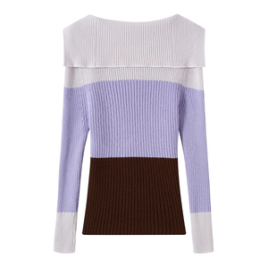 Fabricante de Prendas de Punto, Suéter Personalizado Informal de Lana Antiarrugas con Patrón de Rayas para Otoño e Invierno, de Manga Larga - Product Image 6