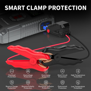 Démarreur de batterie 2-en-1 Purehood S600 avec compresseur d'air, 4000A de pointe, gonfleur de pneus 150 PSI, batterie externe 27000 mAh - Product Image 5