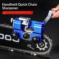 Affûteur de chaîne de tronçonneuse à manivelle, outil de ponçage manuel portable en alliage d'aluminium, OEM pour le travail du bois et le jardinage