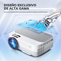 Projecteur de cinéma maison mini LED haute luminosité 4000 lumens 720p/1080P avec haut-parleurs intégrés, design portable