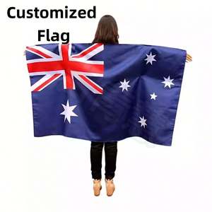 Drapeau national personnalisé en forme de cape, drapeau de supporter 90 x 150 cm - Bannière 3x5 pieds - Product Image 2