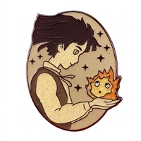Pins metálicos de Anime Sailor Moon y Spirited Away de Miyazaki Hayao, broche sin figura, para hombre