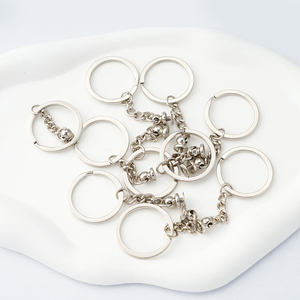 Commercio all'ingrosso 30mm argento metallo moschettone portachiavi parti portachiavi portachiavi catena Modulare anello di salto connettore gioielli risultati componenti - Product Image 2