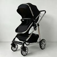 Poussette de luxe pleine grandeur avec nacelle convertible et roues amortissantes pour nouveau-nés