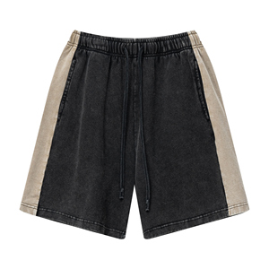 100% Cotton Raw Hem Streetwear Sun Fade Sweat <b>Shorts</b> French Terry Custom Logo Vintage Distressed Mens <b>Shorts</b> - Product Image 1