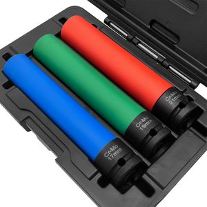 1/2 ''ổ bánh xe Nut ổ cắm, 3pcs 17mm 19mm 21mm tường mỏng thêm sâu bánh xe Nut ổ cắm thiết lập 6 điểm bánh xe bảo vệ tác động vớ - Product Image 4