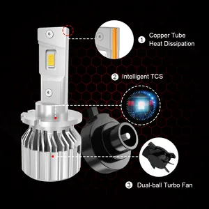 Sistema di illuminazione automatica ultimo modello D4S LED Fan Fan cooling D4S Kit di sostituzione conversione lampadina allo xeno