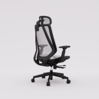 Chaise de bureau respirante en maille avec logo personnalisé OEM, chaise de travail réglable pour le personnel d'entreprise