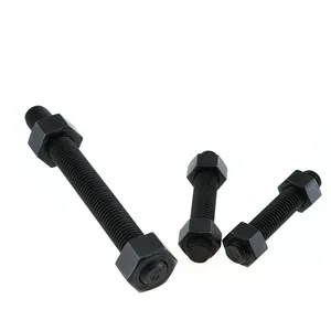 Black Stud Bolts Din976 Din975 Stud Bolt Black Oxid Stud Bolt Black Oxide M12 -m52