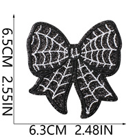 Patch brodé à la machine en polyester thermocollant motif fantôme mignon pour Halloween