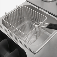 Machine à oden électrique multifonction en acier inoxydable, friteuse à brochettes, machine à boulettes de viande, 9 grilles, 1/2 panier