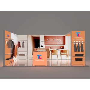 Nuevo diseño, equipo de publicidad duradero, 20x8ft, tela de aluminio SEG, pantalla LED portátil, cabina de feria comercial, Fondo de pared retroiluminado - Product Image 4