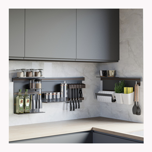 2025年卸売DIY壁掛けキッチン棚吊り下げ鍋ラック調理器具収納ラック調味料収納ホルダー - Product Image 4