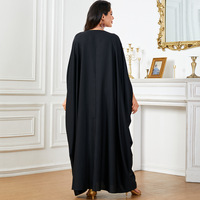 4044 dubaï femmes manches longues chauve-souris Robe musulmane transfrontalière à la mode ample Abaya pour Ramadan grande taille printemps saison Robe