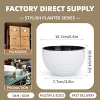 Pot suspendu traditionnel à double compartiment, auto-arrosant, avec trous de drainage, 2,56 L, en PP durable, pour la décoration de balcon