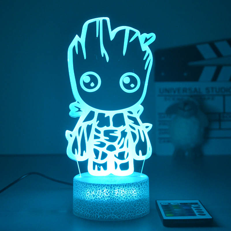 Marvel Light Kids Bedside 3D LED Lamp - Customizable Decor