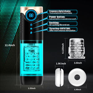 Masturbateur masculin automatique à succion - Jouets sexuels masculins - 3 en 1 avec 9 modes de succion, de poussée et de rotation - Masturbateur pour fellation - Jouets sexuels - Product Image 5