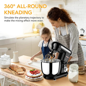 Robot pâtissier multifonction 1000W 3,5L avec boîtier en plastique pour la pâtisserie et la préparation des pâtes, accessoires de cuisine inclus - Product Image 6