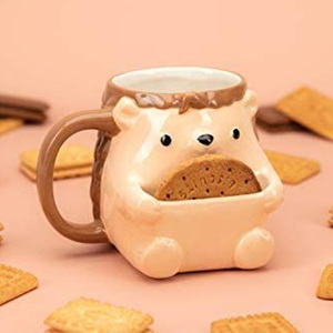 Cute Animal <strong>Hedgehog</strong> Design Custom Ceramic Cup Coffee Cookie <strong>Mug</strong> - Product Image 2