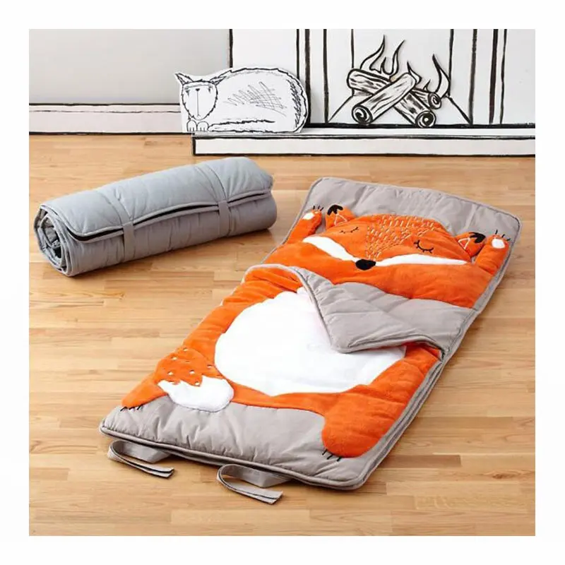 アニマルデザイン高級枕カバー寝具綿100% キツネ寝袋子供用