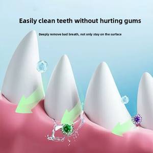 Cepillo de dientes moderno de plástico y goma para mascotas con pasta de dientes para perros y gatos, limpieza de dientes orales, eliminación de placa, solución para <span class=keywords><strong>mal</strong></span> <span class=keywords><strong>aliento</strong></span> - Product Image 3