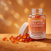 Complément alimentaire en gommes naturelles multi-beauté au collagène pour adultes, pour la peau, les cheveux, les ongles et les articulations, pour femmes et hommes, marin, 60 gommes, 180g, OEM ODM