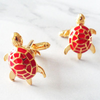Boutons de manchette mignons en forme de tortue, boutons de chemise, 1 paire, ensemble de boutons de manchette en forme de tortue pour homme, bijoux, cadeau, durable et utile