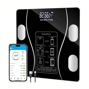 Báscula Digital Bluetooth con Capacidad de 180 kg, Recargable por USB, Báscula Inteligente con Aplicación, Medición de Grasa Corporal y IMC - Product Image 2