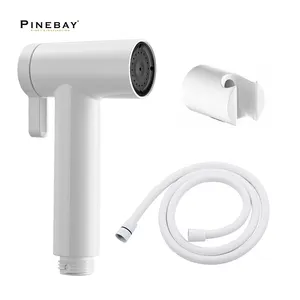 PINBAY New Toilet Cleaning Sprayer Shower Set Dual Function Adjustable Spray Mode White ABS Plastic Hand Bidet Sprayer